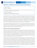 Proposal 5: Approval of the Declassification Proposal