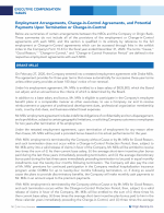 Employment Arrangements, Change-in-Control Agreements, and Potential Payments Upon Termination or Change-in-Control