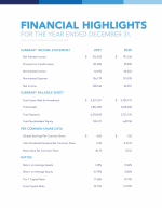 Financial Highlight