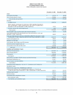 - Consolidated Balance Sheets