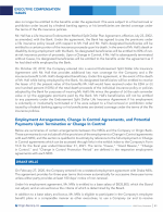 Employment Arrangements, Change in Control Agreements, and Potential Payments Upon Termination or Change in Control